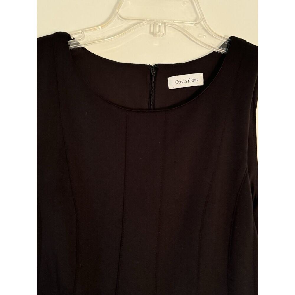 Calvin Klein Women’s Black Sleeveless Lined Dress Measures Sz Medium Preowned - Picture 3 of 8
